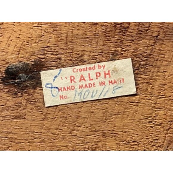 Dancing Woman Handmade Wood Sculpture By Ralph From Haiti 19"H x 5.5"W - Picture 6 of 6